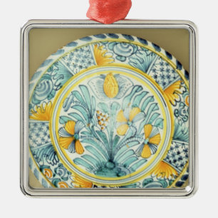 Ornement Métallique Chargeur de Bluedash Delftware, poterie de Lambeth