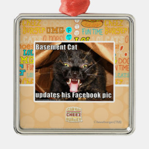 Ornement Métallique Chat de sous-sol