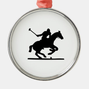 Ornement Métallique Cheval de polo