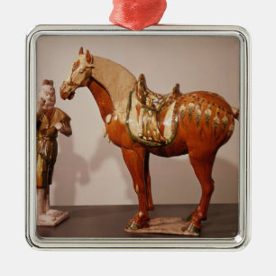 Ornement Métallique Cheval et marié, dynastie de Tang