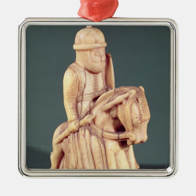 Ornement Métallique Chevalier d'un jeu d'échecs (Devant)