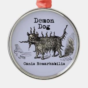Ornement Métallique Chien Demon Vintage Funny migre