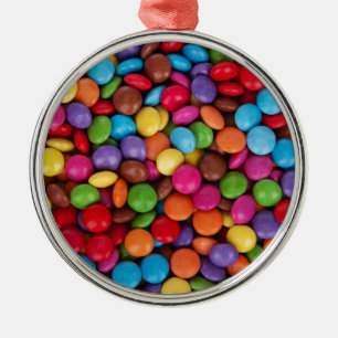 Ornement Métallique Chocolate candy rainbow color