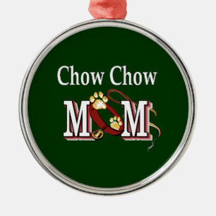 Ornement Métallique Chow Chow Chien Maman