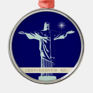 Ornement Métallique Christ Rio de Janeiro