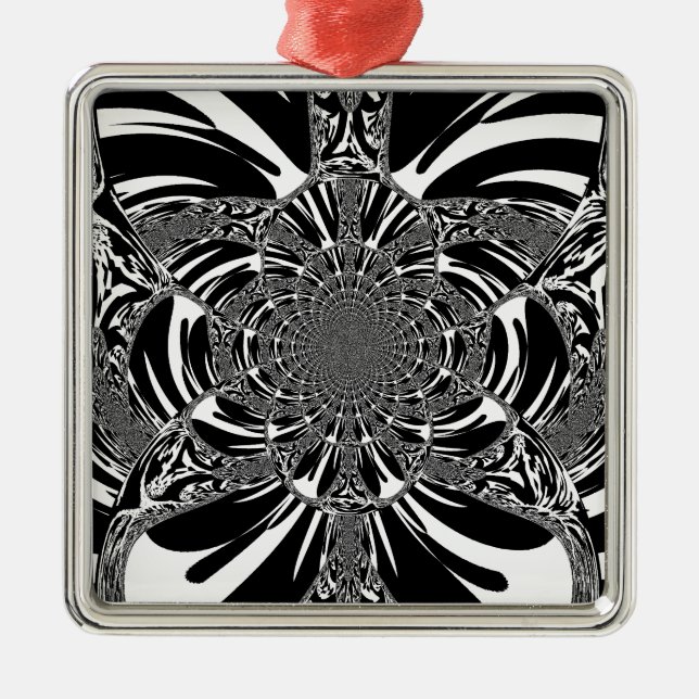 Ornement Métallique Circulaire Zebra Kaleidoscope Art (Devant)