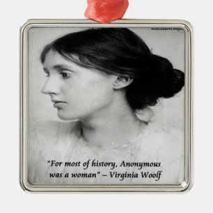 Ornement Métallique Citation anonyme de Virginia Woolf était une femme