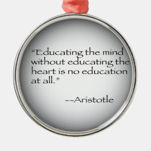 Ornement Métallique Citation d'Aristote