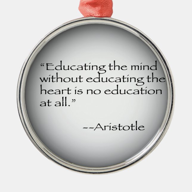 Ornement Métallique Citation d'Aristote (Devant)