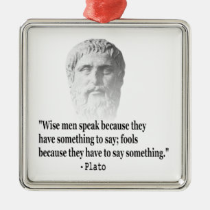 Ornement Métallique Citation Par Platon