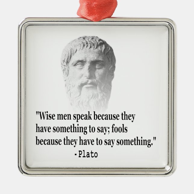 Ornement Métallique Citation Par Platon (Devant)