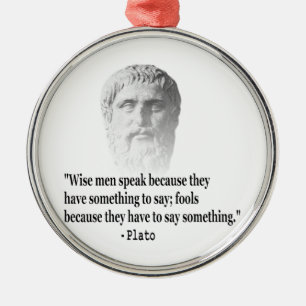 Ornement Métallique Citation Par Platon