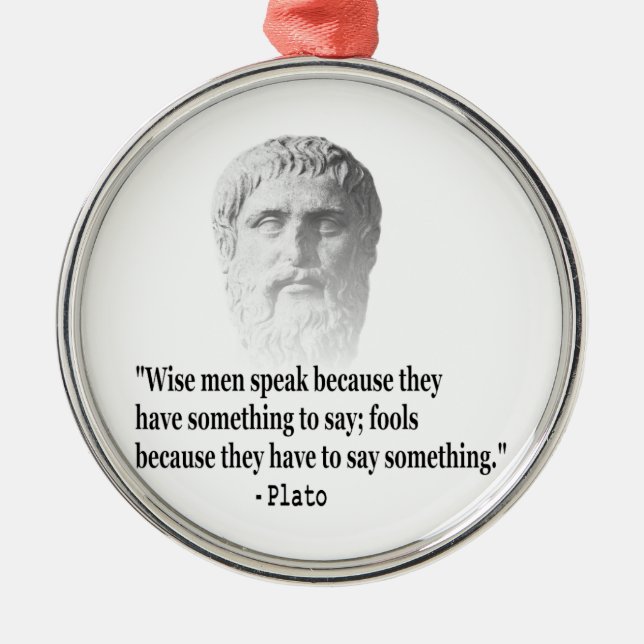 Ornement Métallique Citation Par Platon (Devant)