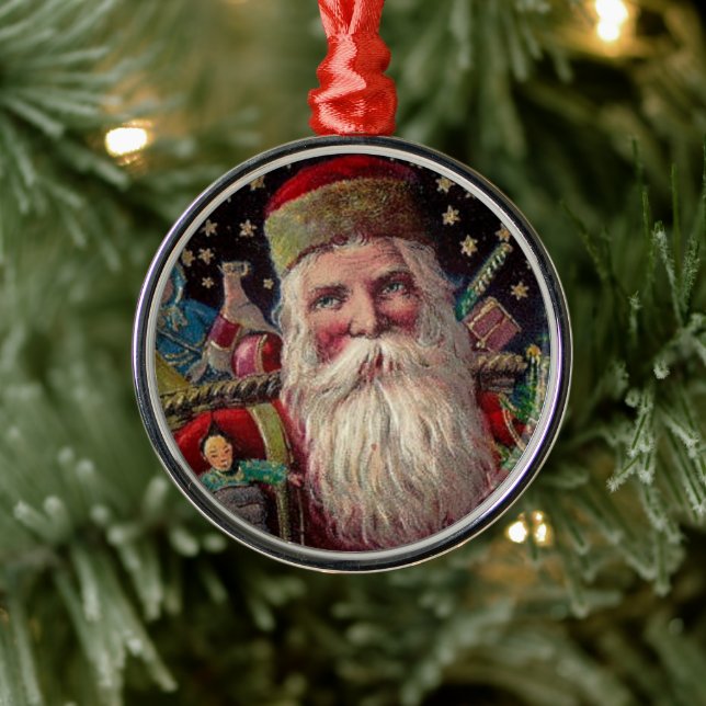 Ornement Métallique Classic Retro Santa Claus (Arbre)