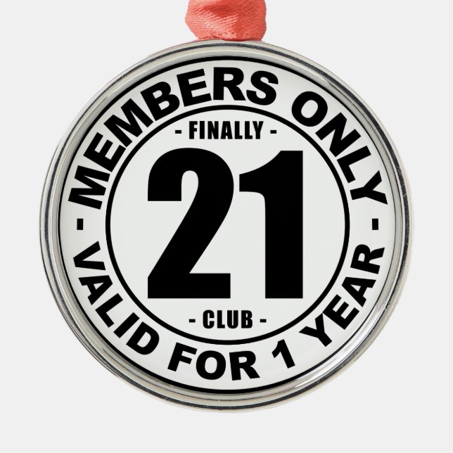 Ornement Métallique Club enfin 21 (Devant)
