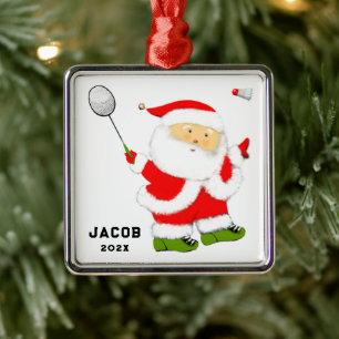Ornement Métallique Collectif de Noël de Badminton