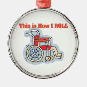 Ornement Métallique Comment je roule (fauteuil roulant)