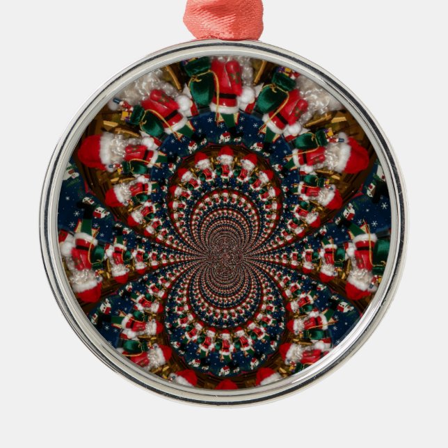 Ornement Métallique Conception Kaleidoscope Père Noël spéciale (Devant)