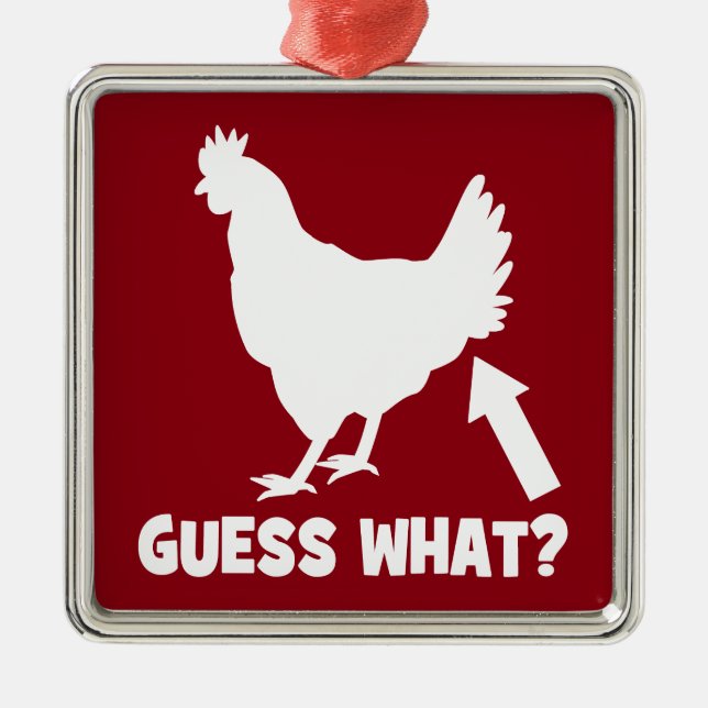 Ornement Métallique Conjecture ce qui ? Bout de poulet (Devant)