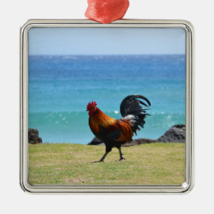 Ornement Métallique Coq de Kauai