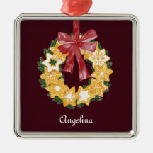 Couronne de biscuits de Noël avec Arrière - plan d