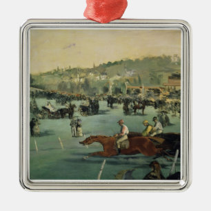 Ornement Métallique Course de chevaux de Manet  , 1872