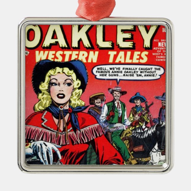 Ornement Métallique Cow-girl Annie Oakley (Devant)