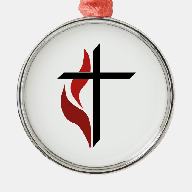 Ornement Métallique Croix flamme (Devant)