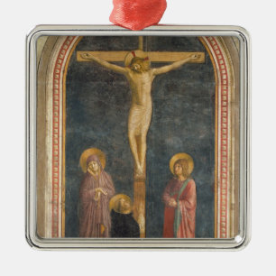 Ornement Métallique Crucifixion avec la Vierge, solides solubles. John