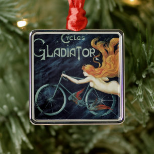 Ornement Métallique Cycles de gladiateurs, Art Nouveau Victorien Vinta