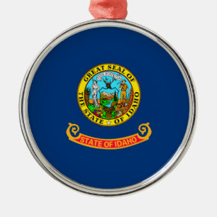 Ornement Métallique Décor Design Drapeau D'État Idaho