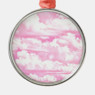 Ornement Métallique Décor Fuchsia Rose Joyeux Nuages