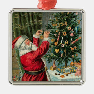 Ornement Métallique Décorer-Ornement vintage d'arbre de Père Noël de