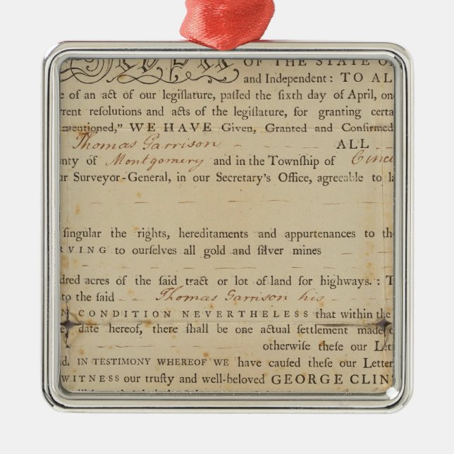 Ornement Métallique Deed, New York (Devant)