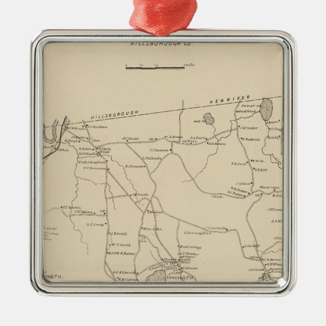 Ornement Métallique Deering, Hillsborough Co (Devant)