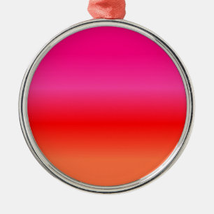 Ornement Métallique Dégradé rose, rouge et orange