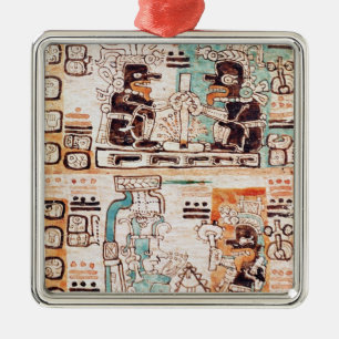 Ornement Métallique Détail d'un codex maya