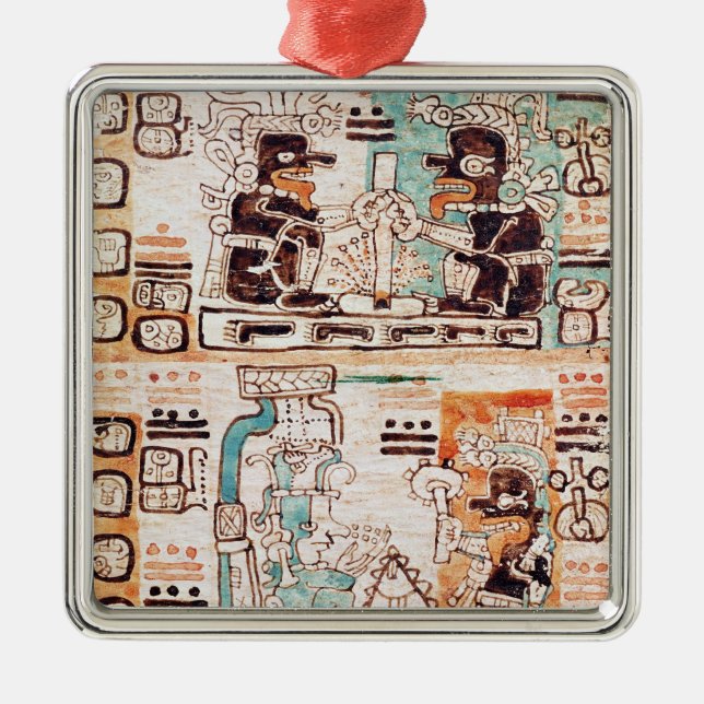 Ornement Métallique Détail d'un codex maya (Devant)