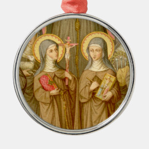 Ornement Métallique Deux pauvres saints Clare (SAU 027)