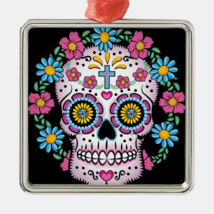 Ornement Métallique Dia de los Muertos