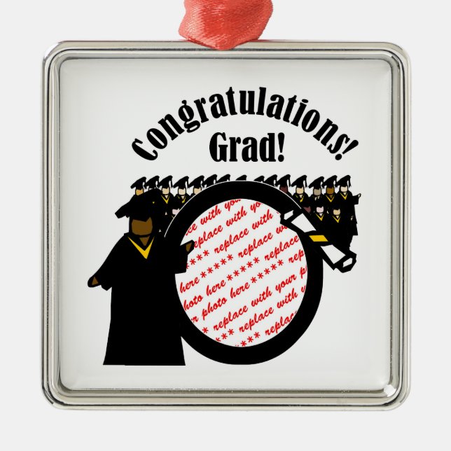Ornement Métallique Diplômé recevant le diplôme cadre photo (Devant)