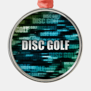 Ornement Métallique Disk Golf