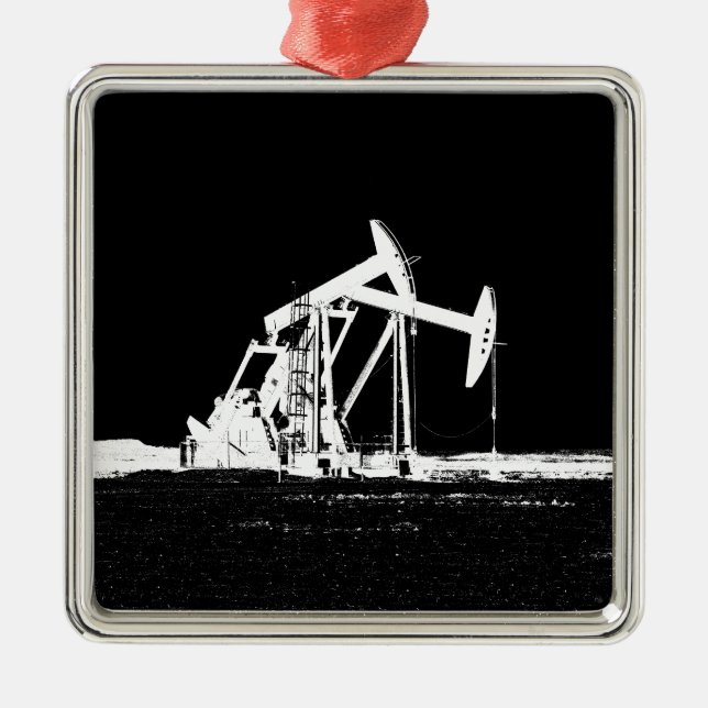 Ornement Métallique Double dispositif de pompage de puits de pétrole (Devant)