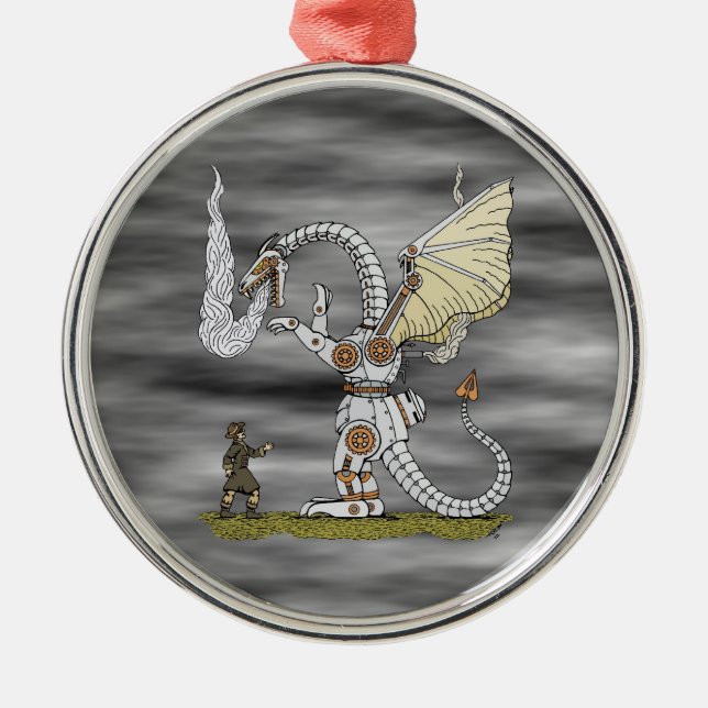 Ornement Métallique Dragon mécanique (Devant)