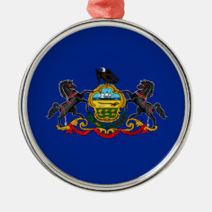 Ornement Métallique Drapeau d'État de Pennsylvanie