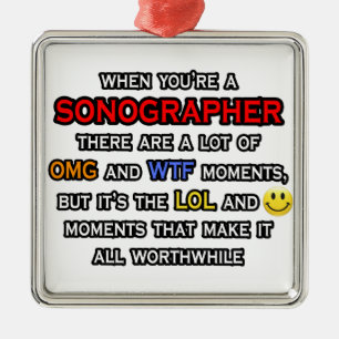 Ornement Métallique Drôle Sonographe ... OMG WTF LOL