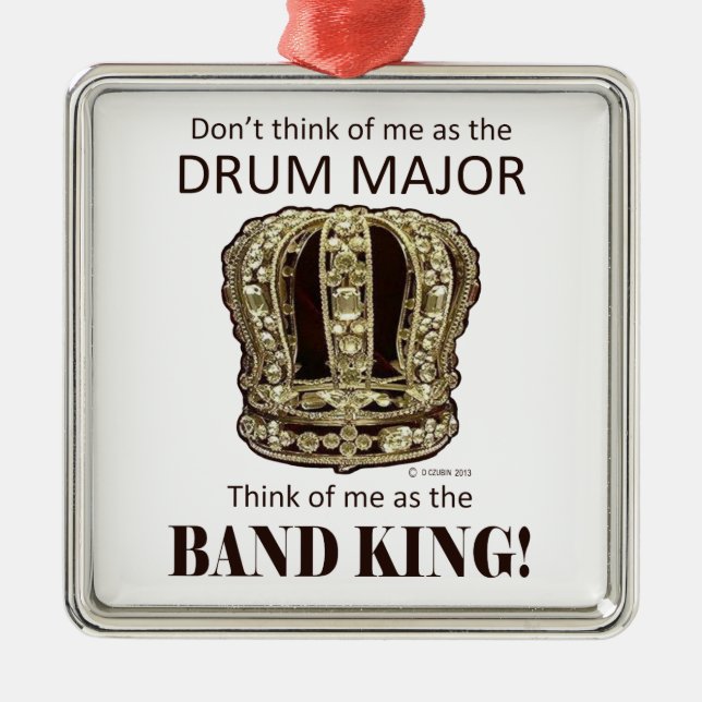 Ornement Métallique Drum Major King (Devant)