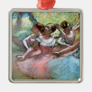 Ornement Métallique Edgar Degas   quatre ballerines sur l'étape