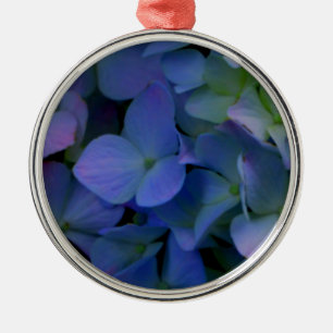 Ornement Métallique Élégant bleu pourpre bleu pourpre floral