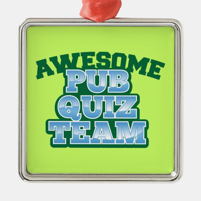 Ornement Métallique ÉQUIPE impressionnante de jeu-concours de Pub ! (Devant)